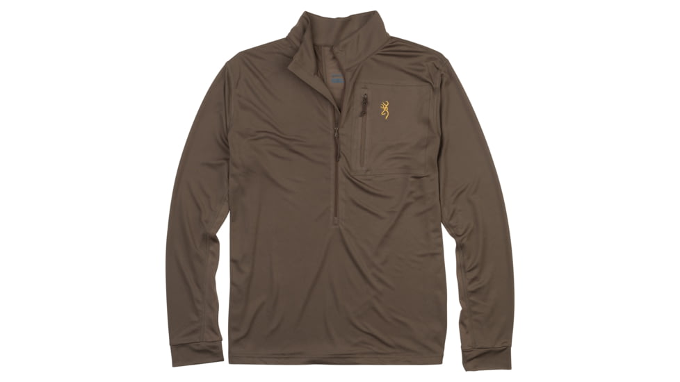 Browning Early Season 3/4 Zip Shirt - Mens, Major Brown, Small, 3010569801