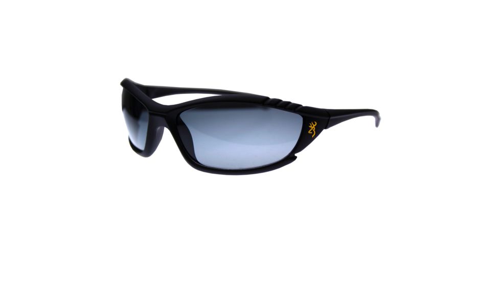 Browning Eyewear Stalker Black Polycarbonate Frame Gray TAC 1.5 Polarized Lens Sunglasses BRN-STA-001