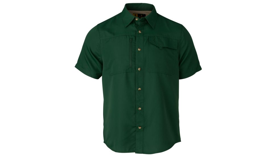 Browning Phenix Short Sleeve Shirt,Olive,XL 3010766404
