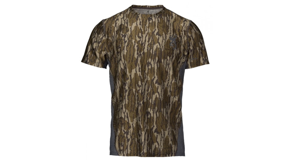 Browning Plexus Shirt - Men's, Short Sleeve, Mossy Oak Original Bottomland, Small, 3018597001
