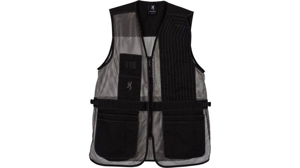 Browning Trappercreek LH Shooting Vest - Womens, Black/Gray, 2XL, 3050359905