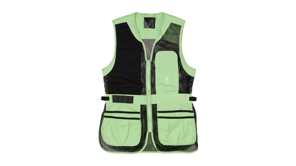 Browning Trappercreek Shooting Vest - Women's, Black/Neomint, 2XL, 3050694405