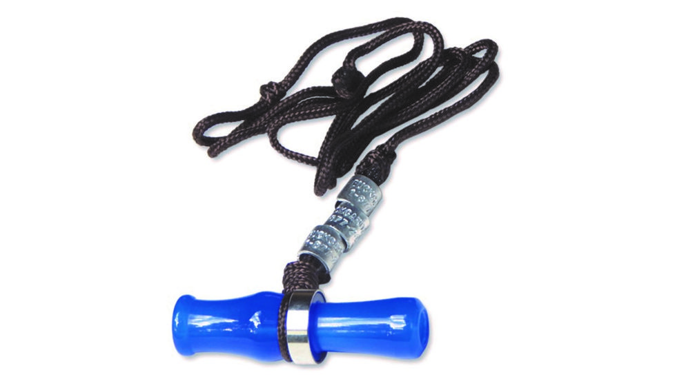 Buck Gardner Duck Call Necklace w/ Wood Duck Whistle, Blue Pearl NWD-WHS-BLP-CS