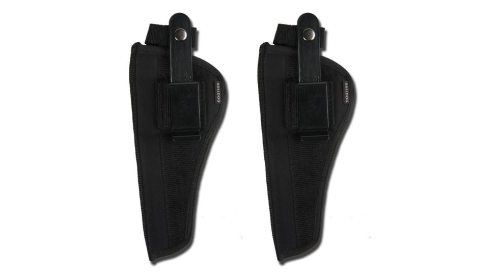 Bulldog Cases Belt And Clip Ambi Holster - Revolvers w/ 5 - 6 1/2" Barrels (S &amp; W K, L, N Frame) FSN-14, Black, Pink