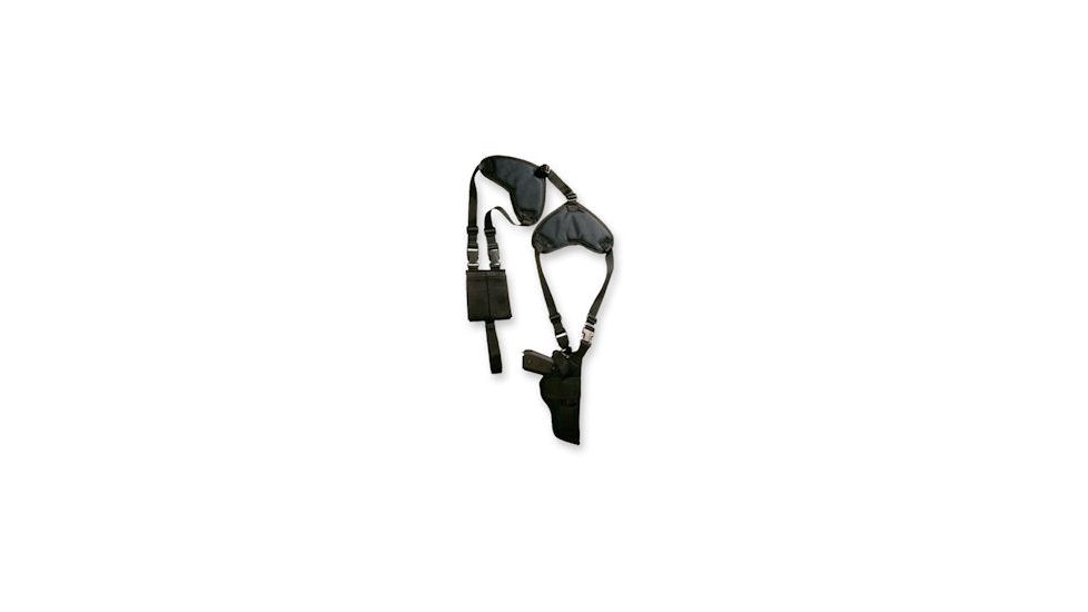 USED Bulldog Cases &amp; Vaults Deluxe Shoulder Harness Holster, 1911, Ambidextrous, Plain, Black, WSHD 15, EDEMO1, Condition Like New, Inspect and Rebox