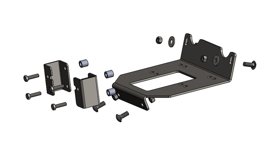 Bulldog Winch Polaris RZR XC Winch Mount, Black, 15187