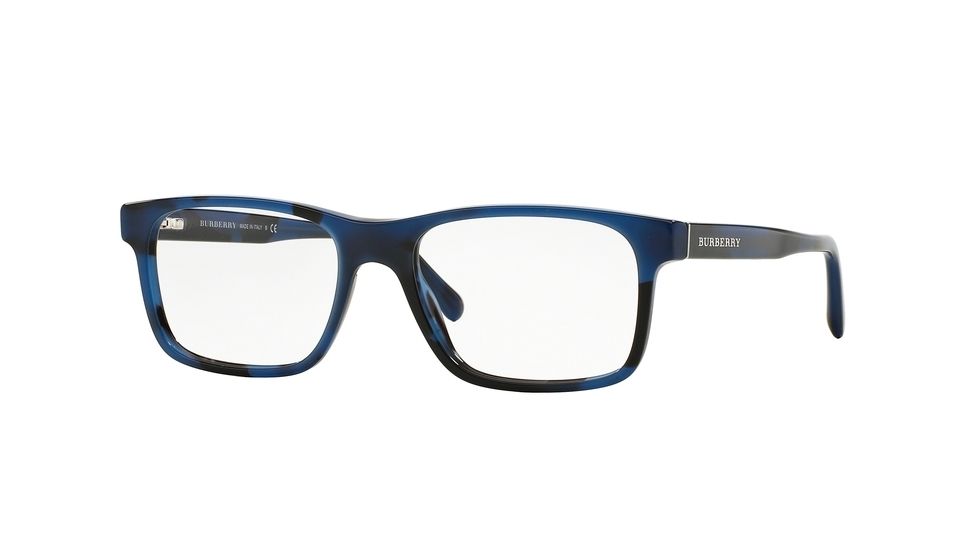Burberry BE2198 Eyeglass Frames 3546-53 - Spotted Blue Frame