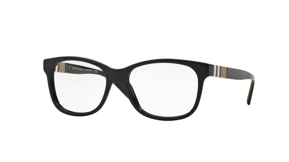 Burberry BE2204F Eyeglass Frames 3001-54 - Black Frame