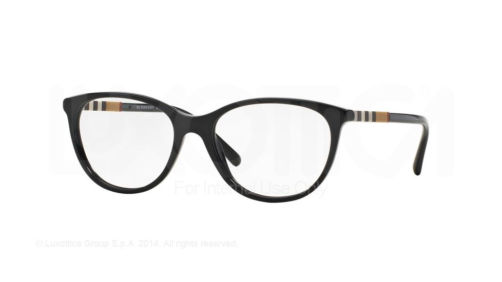 Burberry BE2205 Eyeglass Frames 3001-54 - Black Frame