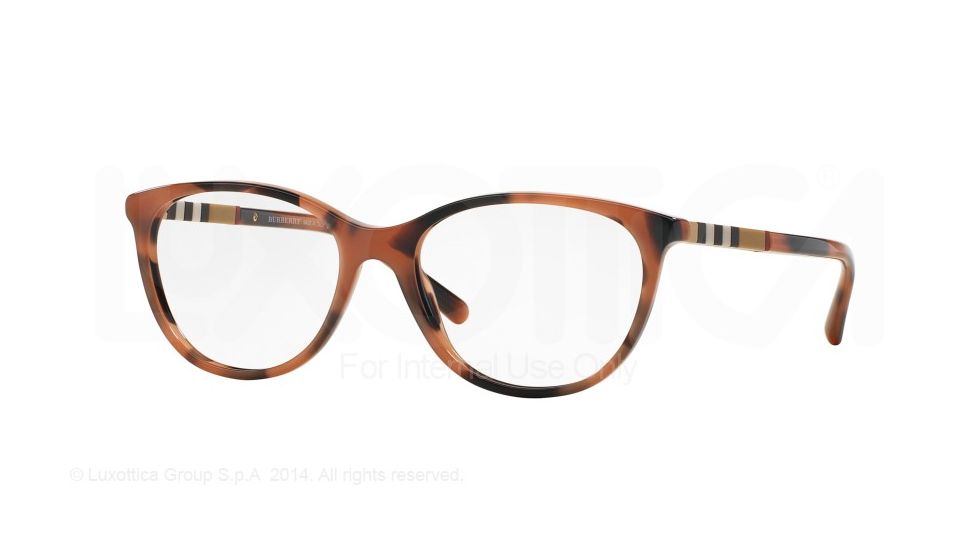 Burberry BE2205 Eyeglass Frames 3518-52 - Spotted Amber Frame