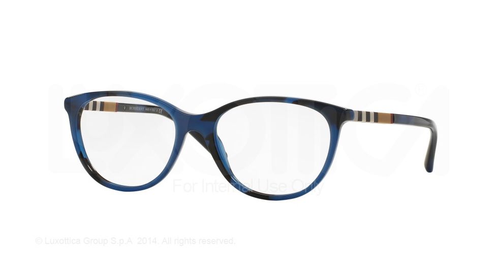 Burberry BE2205 Eyeglass Frames 3546-54 - Spotted Blue Frame