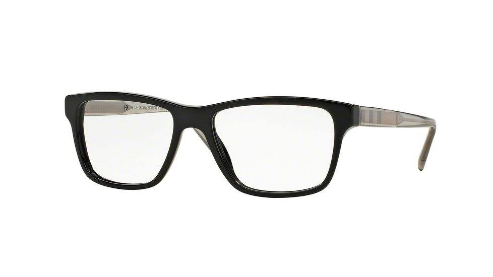 Burberry BE2214 Eyeglass Frames 3001-53 - Black Frame