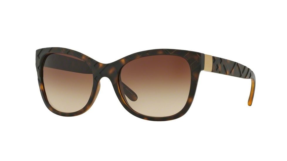 Burberry BE4219 Progressive Prescription Sunglasses BE4219-357813-56 - Lens Diameter 56 mm, Frame Color Matte Dark Havana