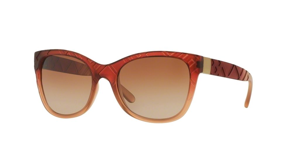 Burberry BE4219 Progressive Prescription Sunglasses BE4219-358413-56 - Lens Diameter 56 mm, Frame Color Matte Boredaux Gradient