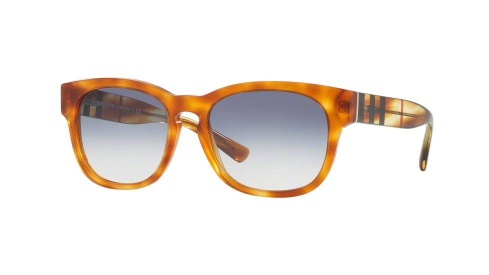 Burberry BE4226 Progressive Prescription Sunglasses BE4226-360579-55 - Lens Diameter 55 mm, Frame Color Light Havana