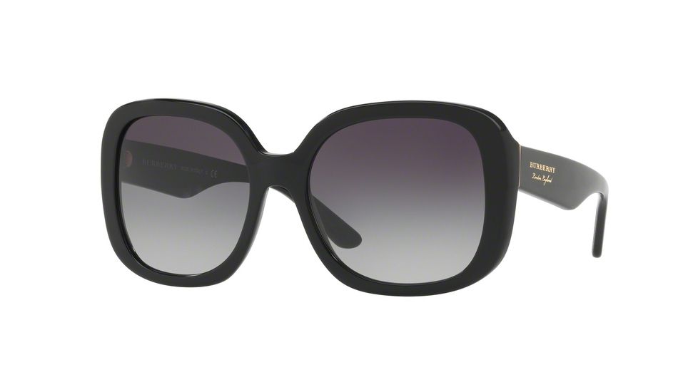 Burberry BE4259F Progressive Prescription Sunglasses, 56mm, Black, BE4259F-30018G-56-PRO