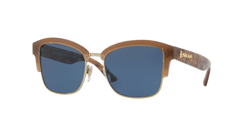 Burberry BE4265 Progressive Prescription Sunglasses BE4265-371480-54 - Lens Diameter 54 mm, Frame Color Opal Beige/light Gold