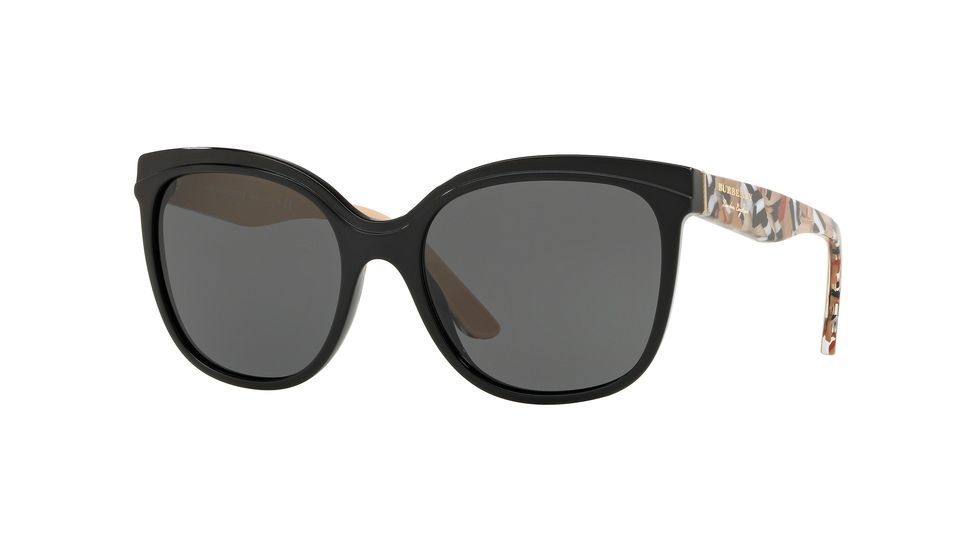Burberry BE4270 Prescription Sunglasses, 55mm, Black, BE4270-372887-55-SV