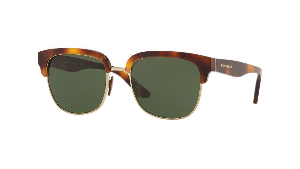 Burberry BE4272 Progressive Prescription Sunglasses, 53mm, Light Havana/Light Gold, BE4272-331671-53-PRO