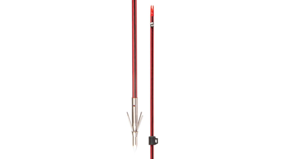 Cajun Bowfishing Wasp arrow with 4 barb stinger, Red/Black, ABF121SP