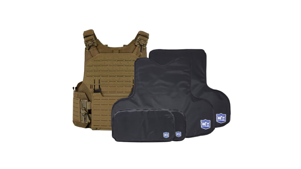 Caliber Armor CaliberX Soft IIIA/HG2 M.O.D. Complete Plate Carrier Package - w/ Side Armor Panels