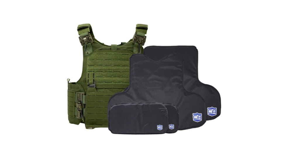 Caliber Armor CaliberX Soft IIIA/HG2 M.O.D. Complete Plate Carrier Package - w/ Side Armor Panels