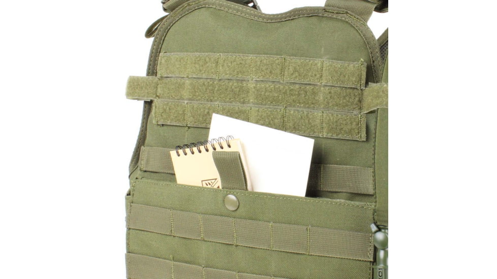 Caliber Armor AR550 11 x 14 Level III+ Body Armor w/ PolyShield Spall Coat and Condor MOPC Package, OD Green, Medium/2XL, 19-AR550-MOPC-1114-SPC-OD