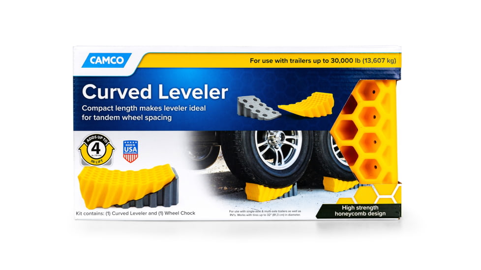 Camco Curved Leveler and Wheel Chock, 44423