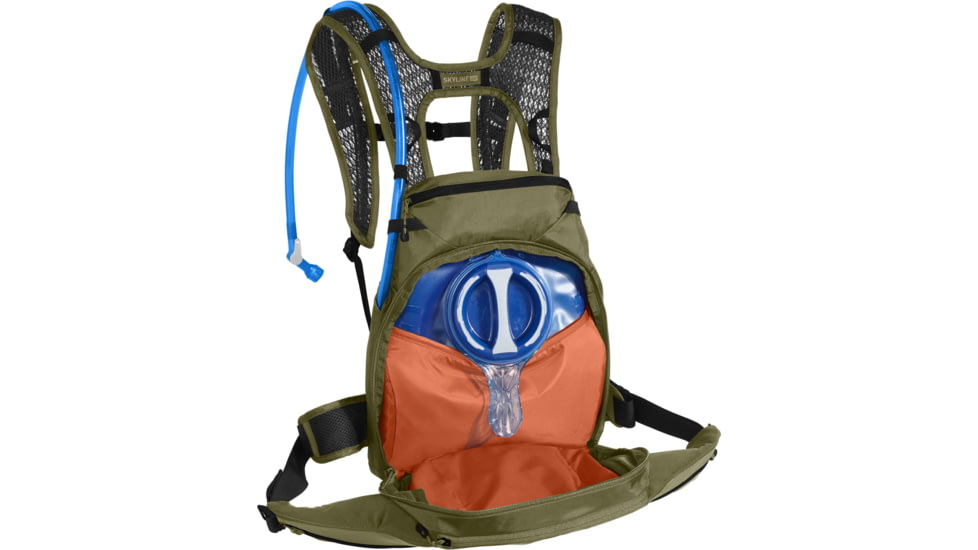 CamelBak Skyline Lr 10 Hydration Pack, 100 oz, Burnt Olive/Kelp, 100oz, 2188301000