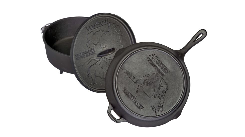 Camp Chef National Parks Cast Iron Set, Black CBOX100