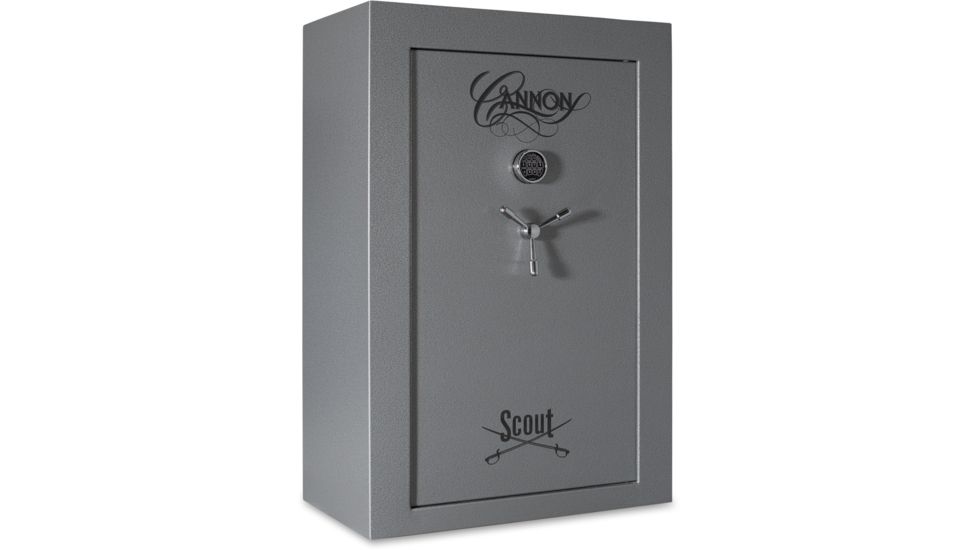 Cannon Safe Scout S33 48 Gun Electronic Safe, 59x40x24in - Hammertone Gray/Chrome S33-H2TEC-13