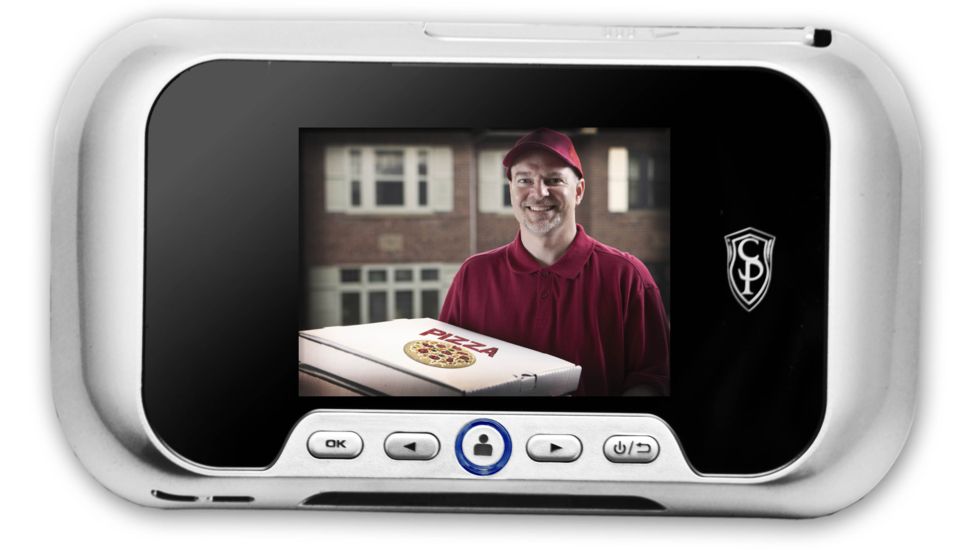 Cannon Security Products Digital Door Viewer with Video and Audio Recorder, Silver DV01P