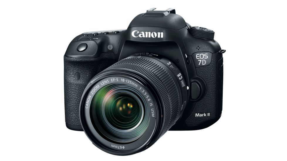 Canon EOS 7D Mark II Camera, w/EF-S 18-135mm IS USM Standard Zoom Lens Wi-Fi Adapter Kit, Black 9128B135