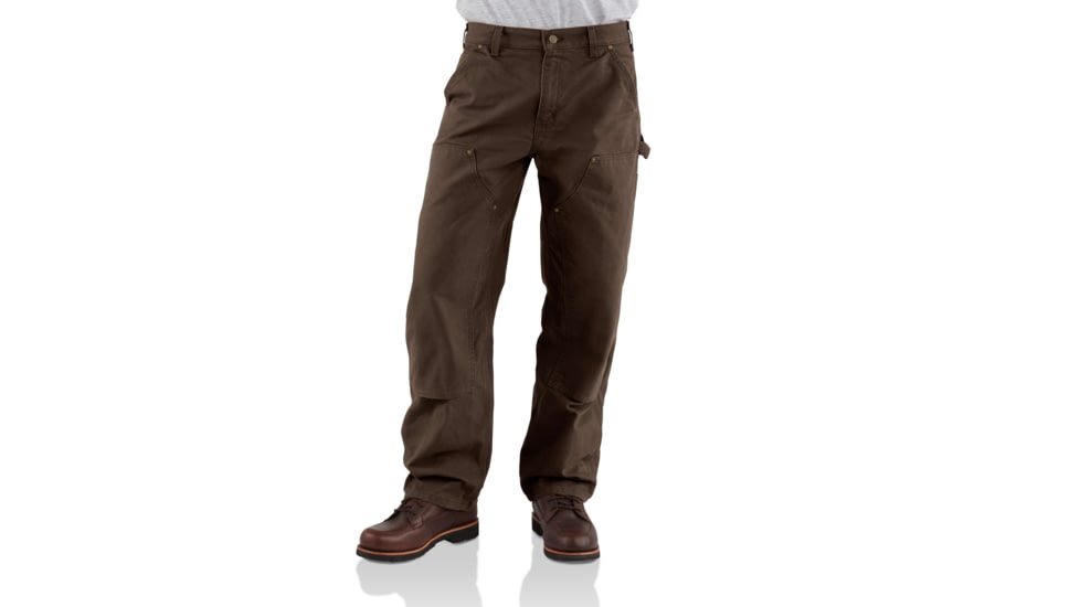 Carhartt Washed-Duck Double-Front Work Dungaree - Men's, Dark Brown, 30-46, B136-DKB-30-46