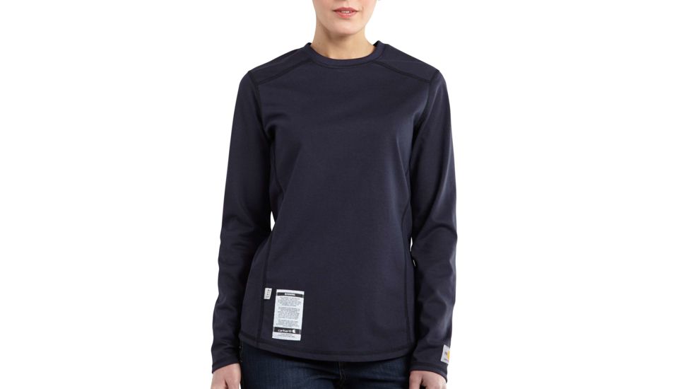 Carhartt Flame-Resistant Force Cotton Long Sleeve T-Shirt, Dark Navy, 2XL/Regular 101107-410-REG-XXL