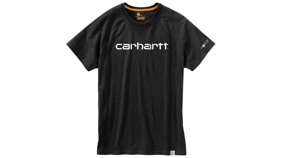 Carhartt Force Cotton Delmont Gphc Short Sleeve T-Shirt for Mens, Black, Medium/Regular 102549-001-REG-M