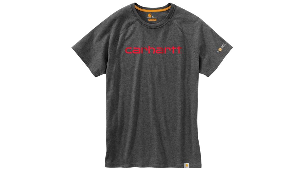 Carhartt Force Cotton Delmont Gphc Short Sleeve T-Shirt for Mens, Carbon Heather, Small/Regular 102549-026-REG-S