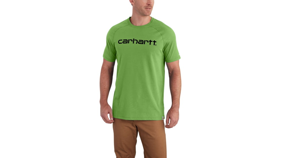 Carhartt Force Cotton Delmont Gphc Short Sleeve T-Shirt for Mens, Foliage, 2XL/Regular 102549-351-REG-2XL