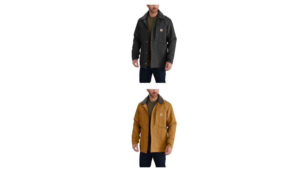 Carhartt Full Swing Chore Coat for Mens, Black, Carhartt Brown