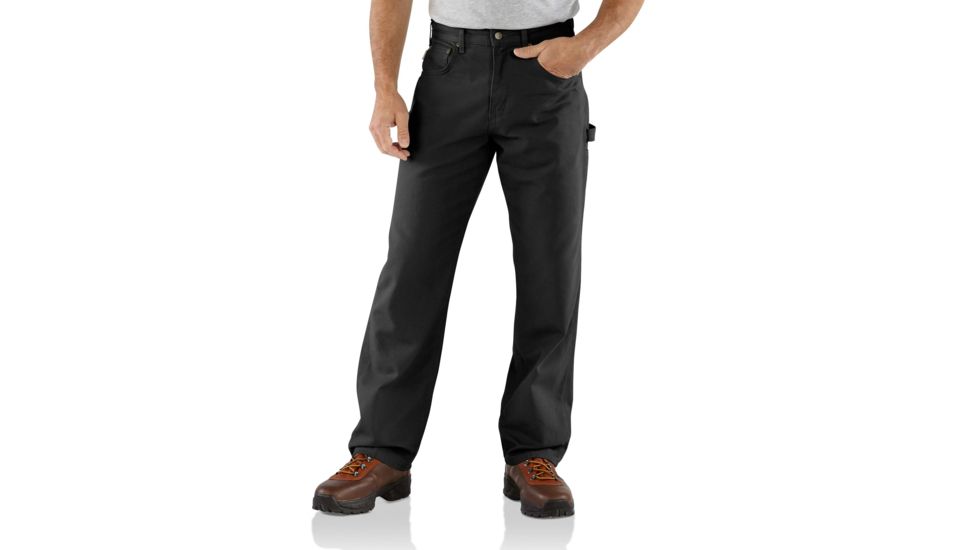 Carhartt Loose Fit Canvas Carpenter Five Pocket Pants - Mens, Black, 34 Waist, 32 Inseam B159-BLK-32-34