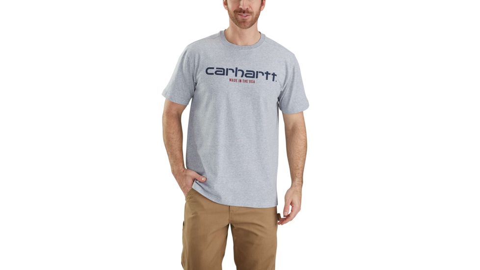 Carhartt Lubbock Graphic Short Sleeve T-shirt - Mens, Heather Gray, XL-REG 103181-034-REG-XL