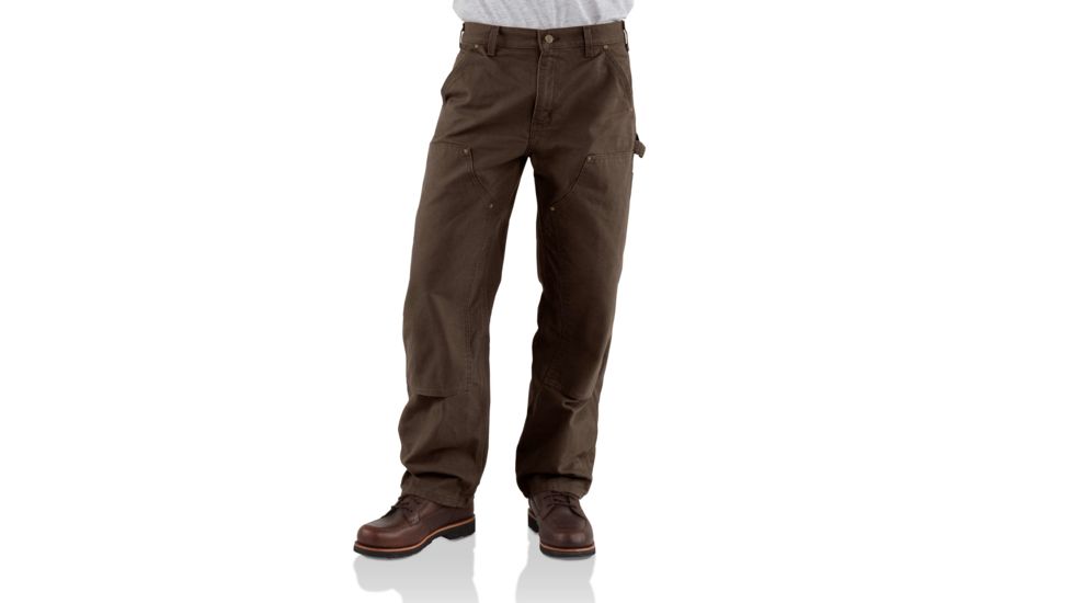 Carhartt Washed-Duck Double-Front Work Dungaree - Men's, Dark Brown, 30-28, B136-DKB-30-28