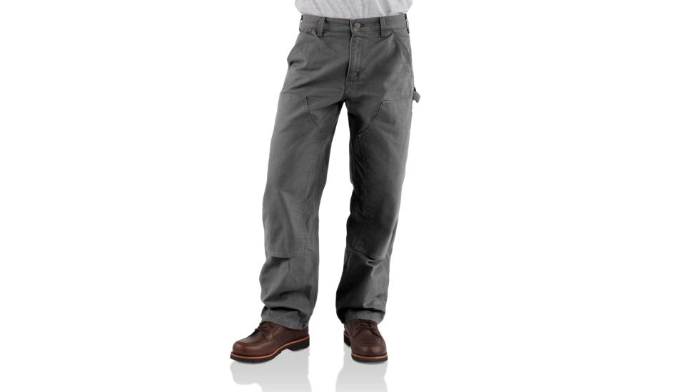 Carhartt Washed-Duck Double-Front Work Dungaree - Men's, Gravel, 30-35, B136-GVL-30-35