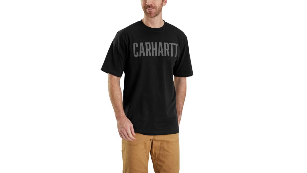 Carhartt Workwear Graphic Block Logo Short Sleeve T-shirt - Mens, Black, XL-REG 103177-001-REG-XL