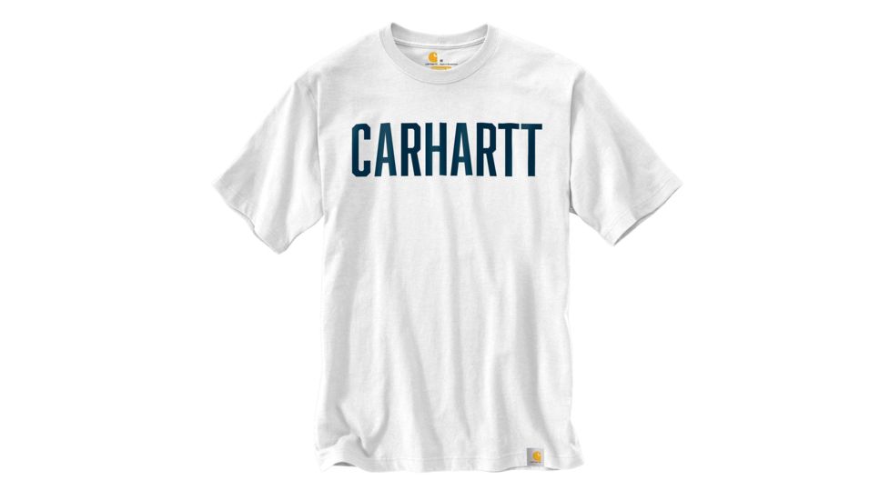 Carhartt Workwear Graphic Block Logo Short Sleeve T-shirt - Mens, Black, M-REG 103177-100-REG-M