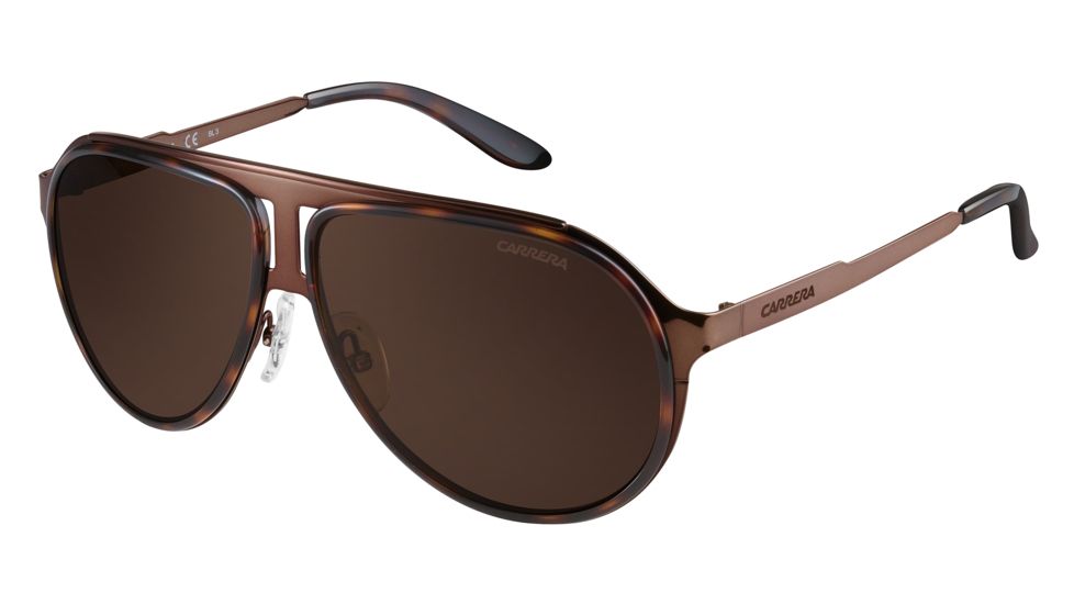 Carrera 100/S Single Vision Prescription Sunglasses CA100S-0HKY-EJ-5912 - Lens Diameter 59 mm, Frame Color Brown Havana Bw