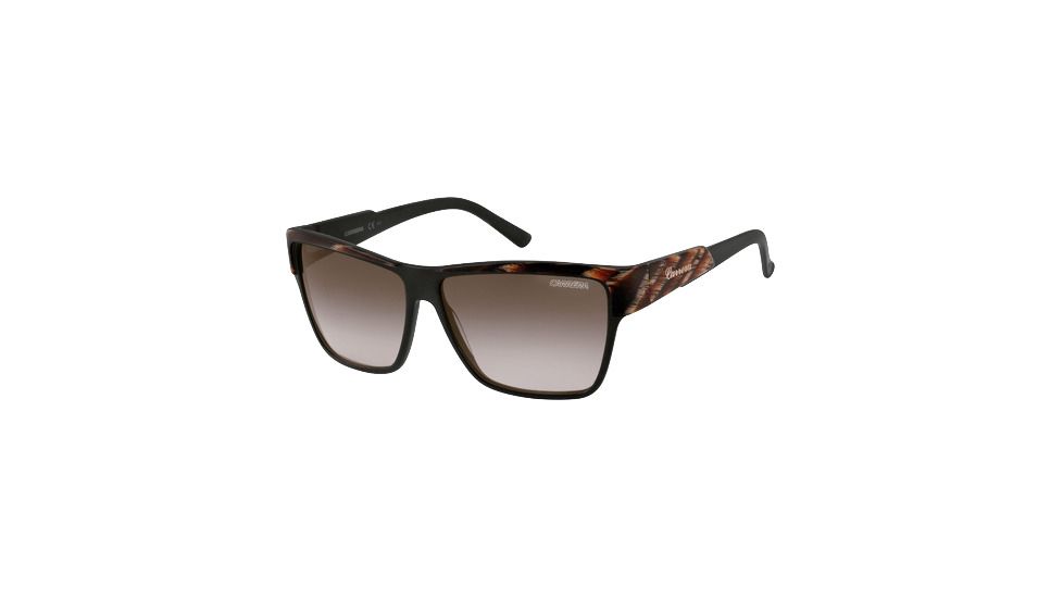 Carrera 42 Single Vision Rx Sunglasses - Horn Brown Black Frame CA42S07J4ZU