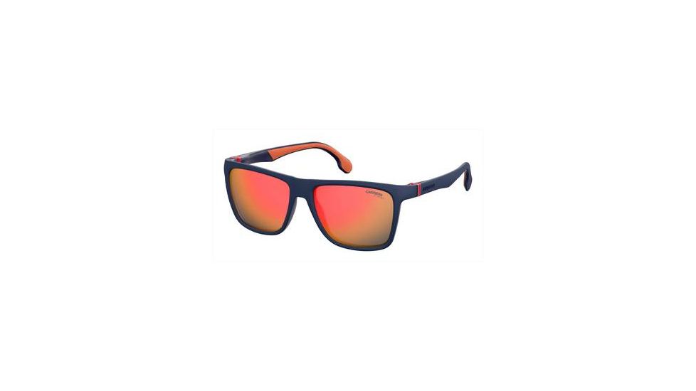 Carrera 5047/S Progressive Prescription Sunglasses CA5047S-0FLL-UW-5617 - Frame Color Matte Blue, Lens Diameter 56 mm