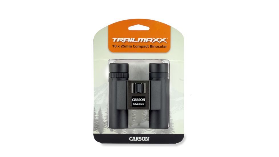 Carson 10x25mm Compact Binoculars, Silver/Black TM-025