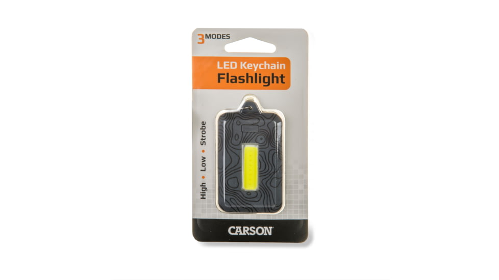 Carson Keychain Flashlight, Grey, 1.4 in x 0.5 in x 2.4 in, KL-10GY